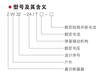 ZW32-24系列 户外高压真空断路器型号及其含义