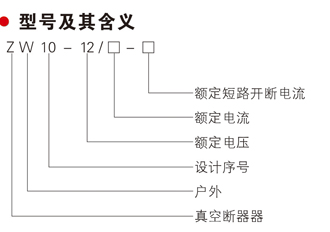 ZW10-12系列 户外高压真空断路器型号及其含义