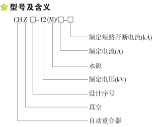 CHZ口一12(M)系列户外高压真空自动重合器型号含义