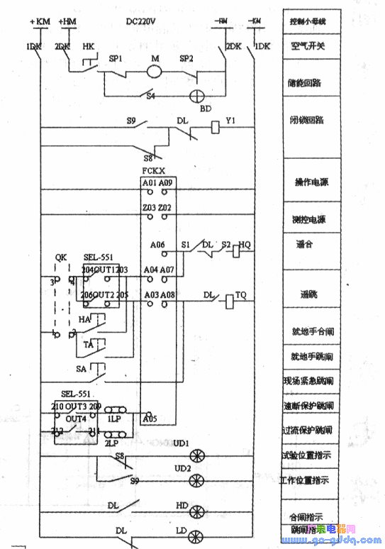 10KV真空断路器电路结构及二次控制原理图